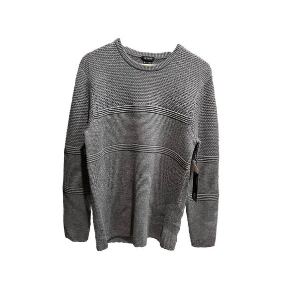 Aether Huckberry Dark Charcoal Heather 100% Wool Knit Cooper Sweater Size M - Picture 1 of 5